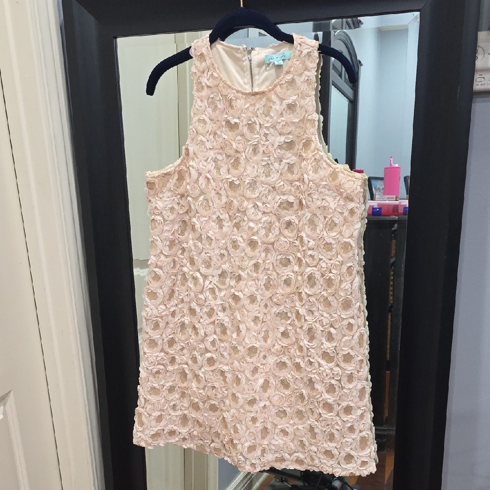 She +‎ Sky Floral Rosette Party Dress